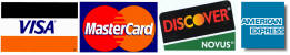 We accept all major credit cards